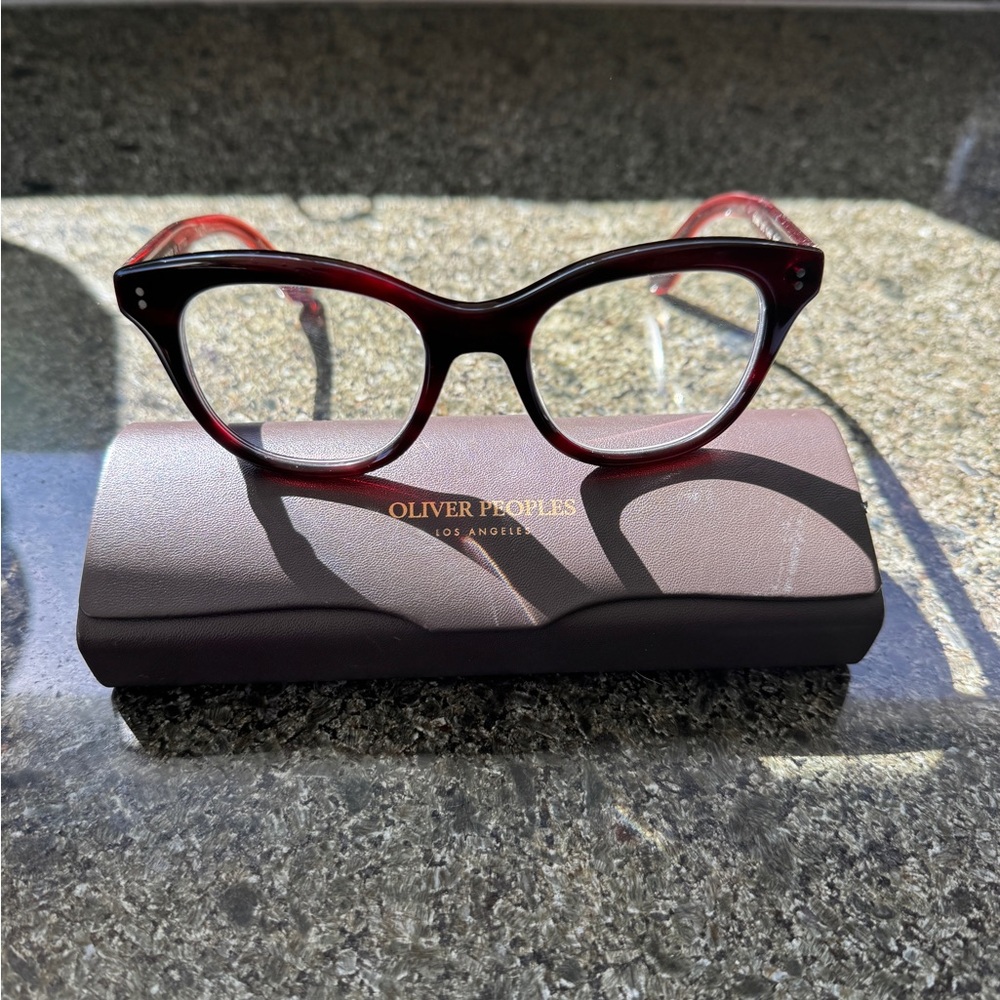 Oliver Peoples Burgundy Women's Netta Glasses